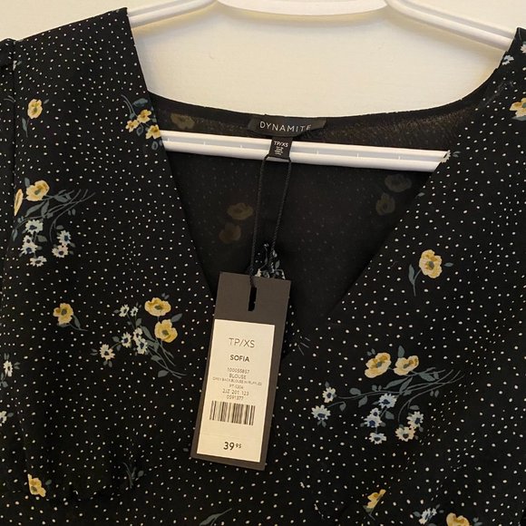 Dynamite Open Back Blouse with Ruffles - Picture 3 of 6